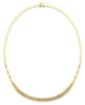 Espresso By Effy Espresso And White Diamond Collar Necklace In 14k Gold (2-3/4 Ct. T.w.)