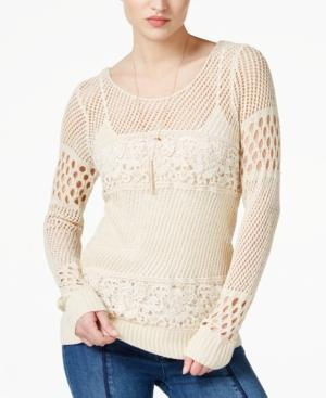 Guess Long-sleeve Crocheted Sweater