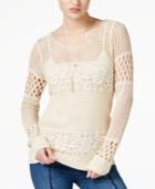 Guess Long-sleeve Crocheted Sweater