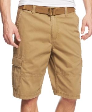 American Rag Men's Belted Relaxed Cargo Shorts, Created For Macy's