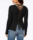 Guess Ribbed Lace-up Sweater