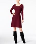 Inc International Concepts Fit & Flare Sweater Dress, Created For Macy's