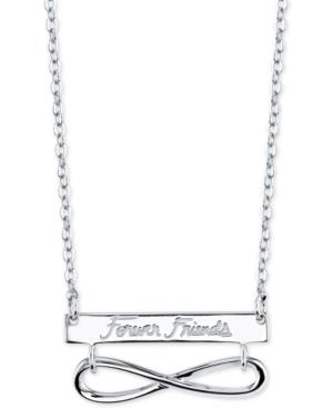 Unwritten Forever Friends Infinity 18 Pendant Necklace In Sterling Silver