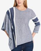 Tommy Hilfiger Striped Asymmetrical Top, Created For Macy's
