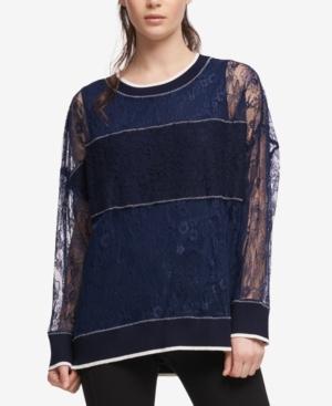 Dkny Sheer Lace Sweatshirt