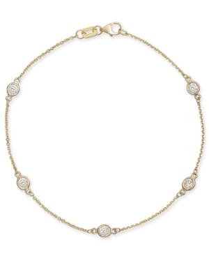 Diamond Bezel Link Bracelet (1/2 Ct. T.w.)