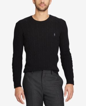 Polo Ralph Lauren Men's Cable-knit Wool And Cashmere Blend Sweater, Created For Macy's