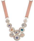 Lonna & Lilly Gold-tone Stone Filigree Fabric Collar Necklace