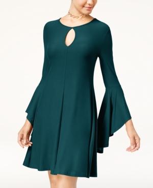 Planet Gold Juniors' Super Soft Ruffle-sleeve Shift Dress