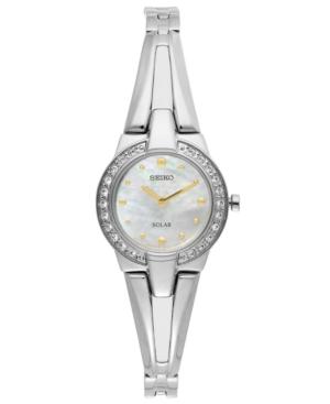Seiko Women's Solar Tressia Stainless Steel Bangle Bracelet Watch 30mm Sup231 - A Macy's Exclusive