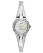 Seiko Women's Solar Tressia Stainless Steel Bangle Bracelet Watch 30mm Sup231 - A Macy's Exclusive