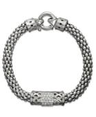 Diamond Bracelet, Sterling Silver Diamond Barrel Bracelet (1/4 Ct. T.w.)