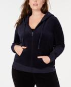 Juicy Couture Juniors' Plus Size Robertson Velour Hoodie