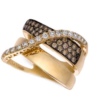 Le Vian Chocolatier Gladiator Diamond Crossover Ring (1-1/5 Ct. T.w.) In 14k Gold