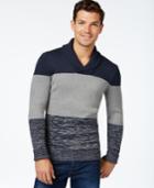 American Rag Men's Colorblocked Shawl Collar Sweater