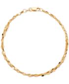 Triple Strand Link Bracelet In Italian 14k Gold