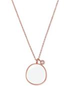 Skagen Rose Gold-tone Sea Glass Pendant Necklace