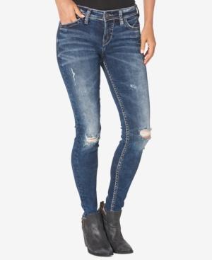 Silver Jeans Co. Ripped Suki Indigo Wash Skinny Jeans