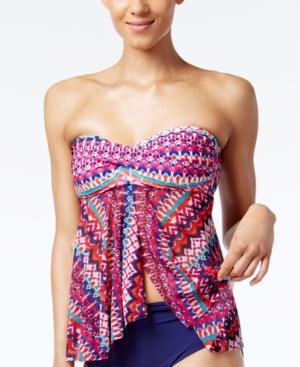 Profile By Gottex Ikat-print Flyaway Tankini Top Women's Swimsuit