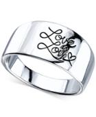 Unwritten Love Is Love Band In Sterling Silver