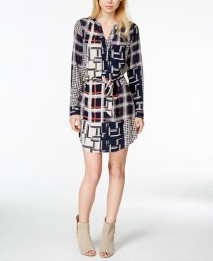 Sanctuary City Mixed Print Shirt Dress