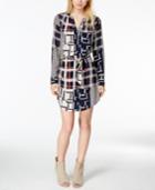 Sanctuary City Mixed Print Shirt Dress