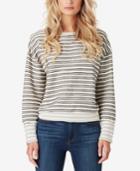 Jessica Simpson Juniors' Geena Striped Bubble-sleeve Top