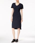 Armani Exchange Striped High-low Dress