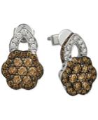 Le Vian Diamond Flower Earrings (1-1/5 Ct. T.w.) In 14k White Gold