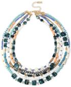 M. Haskell For Inc Gold-tone Multi-beaded Layer Necklace, Only At Macy's