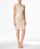 Calvin Klein Sequined Lace Sheath Dress