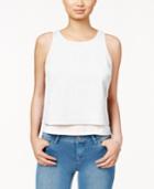 Maison Jules Sleeveless Sheer-hem Top, Only At Macy's