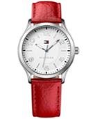 Tommy Hilfiger Women's Red Pebble Leather Strap Watch 38mm 1781461