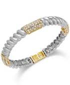 Charter Club Two-tone Crystal Pave Twist Stretch Bracelet