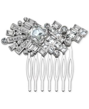 Jewel Badgley Mischka Silver-tone Crystal & Stone Hair Comb