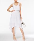 Ny Collection Lace-strap Handkerchief-hem Dress