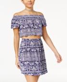 Sequin Hearts Juniors' 2-pc. Elephant-print Dress