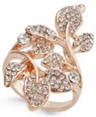 Inc International Concepts Rose Gold-tone Pave Multi-leaf Ring, Created For Macy's