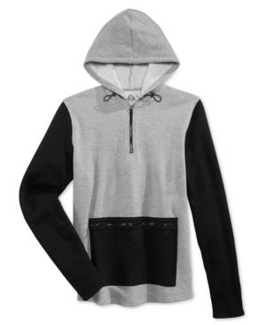 American Rag Men's Colorblocked Quarter-zip Hoodie, Only At Macy's