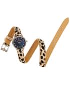 Lucky Brand Women's Torrey Mini Leopard Leather Strap Watch 28mm