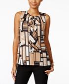 Tommy Hilfiger Geo-print Tie-neck Shell