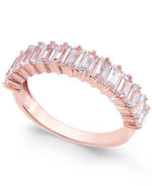 Charter Club Rose Gold-tone Baguette Ring, Created For Macy's