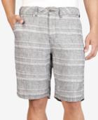 Lucky Brand Men's Linen Striped Plain Front Shorts