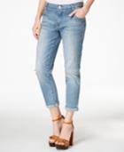 Jessica Simpson Monroe Cropped Light Wash Boyfriend Jeans