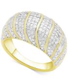 Victoria Townsend Diamond Dome Statement Ring (1/4 Ct. T.w.) In 18k Gold-plated Sterling Silver