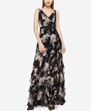 Bcbgeneration Floral-print Ruffled Maxi Dress