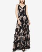 Bcbgeneration Floral-print Ruffled Maxi Dress