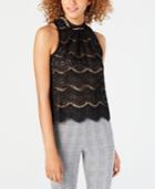 Material Girl Juniors' Scalloped Eyelash Lace Top, Created For Macy's