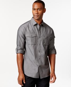 Sean John Striped Button-front Shirt