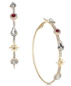 Thalia Sodi Gold-tone Stone & Crystal Hoop Earrings, Created For Macy's